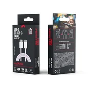 Kable USB - Maxlife Kabel MXUC-06 USB-C - USB-C 1,0 m 20W fioletowy nylonowy - miniaturka - grafika 1