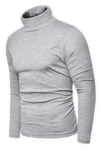 Sweter/Bluza golf męski 5401 -szary - risardi.pl - Swetry męskie - miniaturka - grafika 1