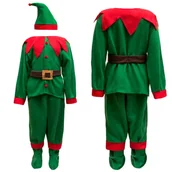 Stroje karnawałowe - Strój Przebranie Elf Skrzat 130/140 Święta - miniaturka - grafika 1