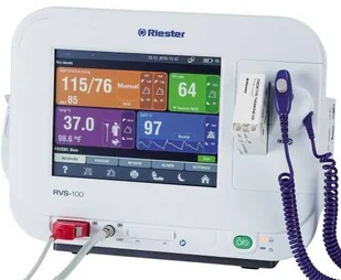 Monitor funkcji życiowych RIESTER RVS-100 R-1960-RRBXE Ciśnieniomierz (Riester) + Saturacja (Riester) + termometr z sondą pomiarową - Akcesoria do rehabilitacji - miniaturka - grafika 1