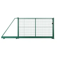 Ogrodzenia - Naterial Brama przesuwna Modus 3x1.7 m lewa zielona - miniaturka - grafika 1