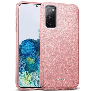 Etui na telefon komórkowy Samsung Galaxy S20 FE brokatowe etui ochronne TPU, różowe złoto - Etui i futerały do telefonów - miniaturka - grafika 1