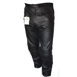 Bikers Gear Australia Męskie spodnie motocyklowe z miękkiej skóry premium, LT1004, czarne, EU (42 M), UK (32R) - Odzież motocyklowa - miniaturka - grafika 1
