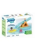 Klocki - Zestaw z figurkami Junior Aqua 71 687 Pływająca wyspa ze zjeżdżalnią - miniaturka - grafika 1