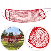 Place zabaw - Wiszący Tunel Liniowy 90x240 Czerwony Długi Tunel Siatkowy na Plac Zabaw - miniaturka - grafika 1