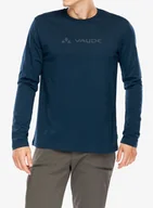 Bluzy sportowe męskie - Longsleeve Vaude Logo LS T-Shirt - dark sea - miniaturka - grafika 1