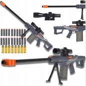 Zabawki militarne - DUŻY KARABIN NA STRZAŁKI PIANKOWE ŁUSKI SNAJPERKA ZABAWKA DLA DZIECI ZESTAW - miniaturka - grafika 1