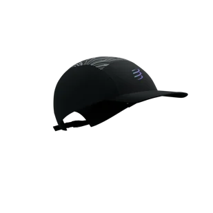 COMPRESSPORT Czapka biegowa 5 PANEL LIGHT CAP AURORA black/aurora - Czapki i chusty sportowe męskie - miniaturka - grafika 1