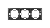 Wyłączniki światła i elektryczne - Kontakt Simon Ramka potrójna SIMON BASIC grafit - miniaturka - grafika 1