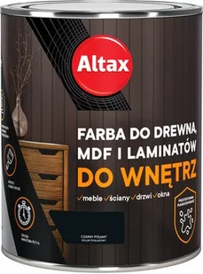 Farba do drewna, MDF i laminatów Altax czarny 0,75l - Emalie - miniaturka - grafika 1