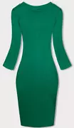 Sukienki - Dopasowana sukienka w prążki z okrągłym dekoltem zielona (5131-13) - RUE PARIS - miniaturka - grafika 1