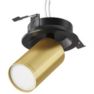 Lampy sufitowe - Reflektorek wpustowy Focus S C048CL-U-1BMG Maytoni regulacja czarny złoty - miniaturka - grafika 1