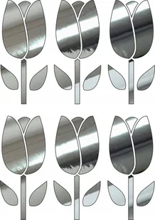 Naklejki na ścianę, lustrzane tulipany - Naklejki na ścianę - miniaturka - grafika 1