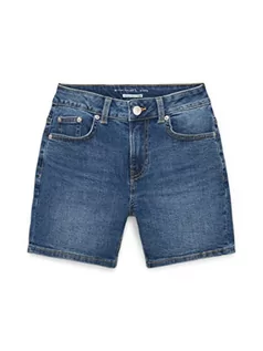 Spodenki damskie - TOM TAILOR Dziewczęta bermudy jeans szorty 1035151, 10152 - Mid Stone Bright Blue Denim, 170 - grafika 1