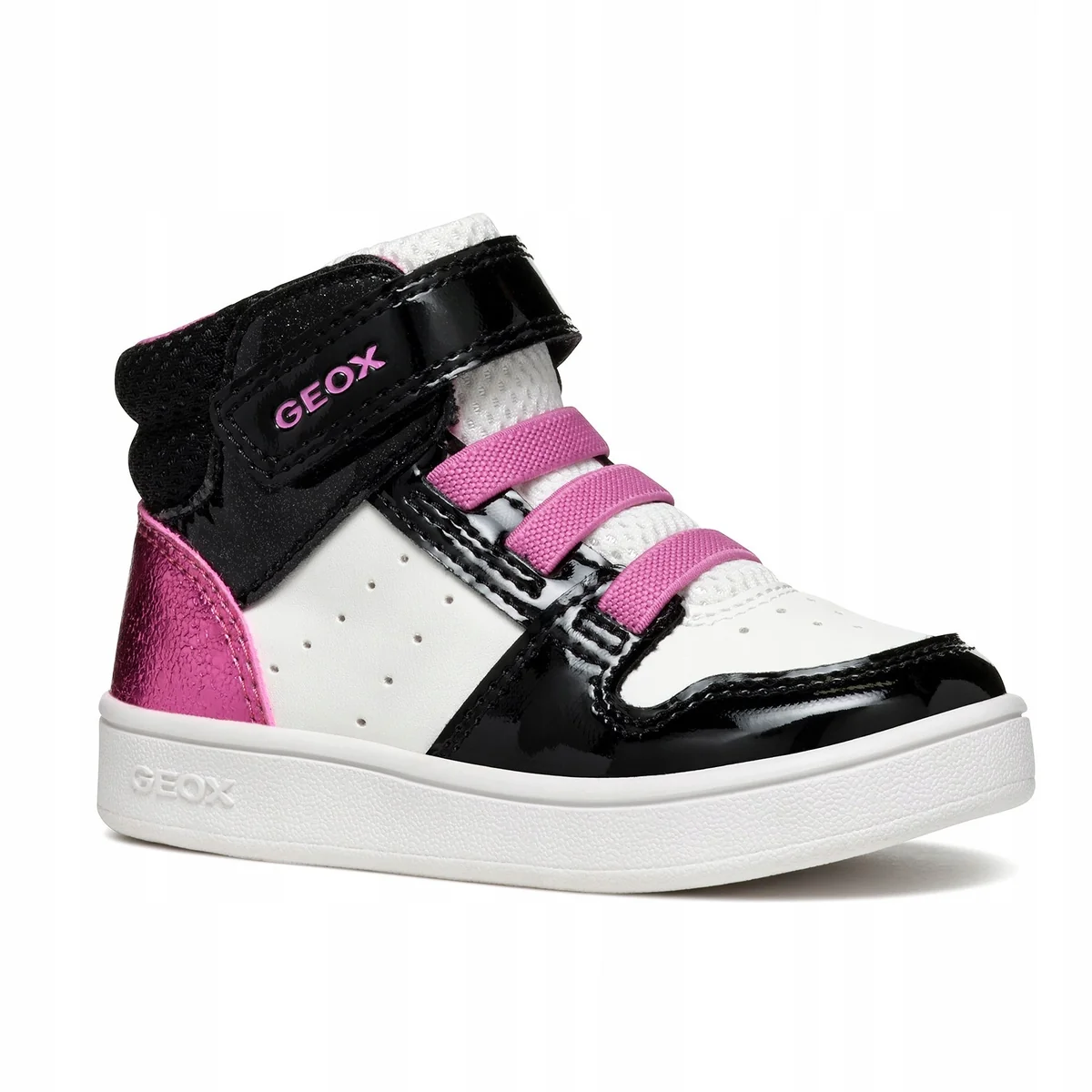 TRAMPKI DZIEWCZĘCE GEOX ECLYPER WHITE/BLACK R.25