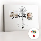 Tablice i flipcharty - Szkolna Tablica korkowa 60x40 cm, Kolorowe Pinezki, wzór Przygoda - miniaturka - grafika 1