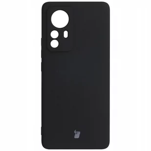 Bizon Etui Case Silicone Xiaomi 12 Pro czarne BCSXIA12PBK - Etui i futerały do telefonów - miniaturka - grafika 1