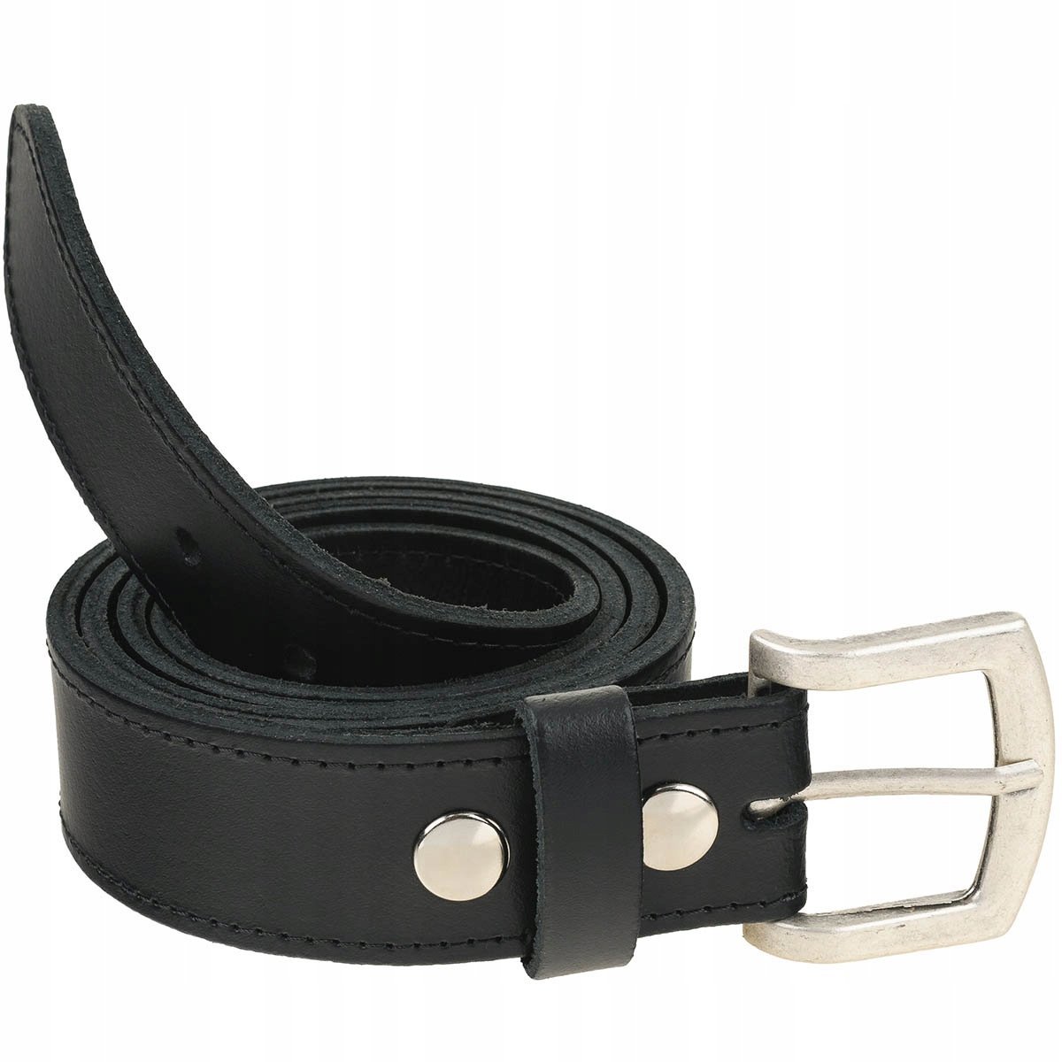 Pasek Skórzany Męski Ze Schowkiem klasyczną klamrą USA Czarny 105-115 (42)
