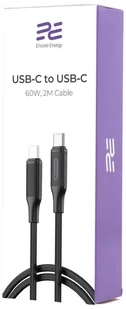 Kabel Encore Energy 2x USB-C przewód PD USB do ładowania i transferu danych 200cm 60W MD-60CC2B standard - Kable USB - miniaturka - grafika 1