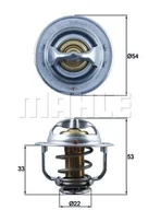 Termostaty - Termostat, płyn chłodzący Mahle TX 179 89D - miniaturka - grafika 1