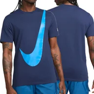 Koszulki męskie - Nike t-shirt koszulka męska sportowa granatowa FD1242-410 S - miniaturka - grafika 1