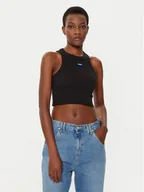 Koszulki i topy damskie - HUGO Top Baby 50511450 Czarny Slim Fit - miniaturka - grafika 1