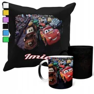Gadżety dla niej i dla niego - ZESTAW KUBEK MAGICZNY ZMIENIAJĄCY KOLOR + POSZEWKA AUTA ZYGZAK + IMIĘ - miniaturka - grafika 1