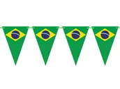 Dekoracje sali - Congee.pl Baner wiszący Flaga Brazylii - 5 m - miniaturka - grafika 1