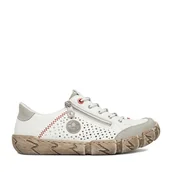 Półbuty damskie - Półbuty Rieker L0355-80 Biały - miniaturka - grafika 1