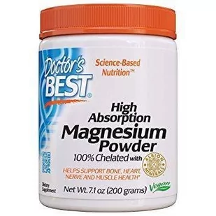 Doctor's Best High Absorption Magnesium Powder - Magnez (200 g) - Witaminy i minerały - miniaturka - grafika 1