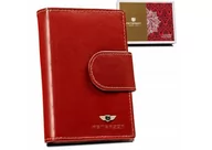 Portfele - Skórzany, średni portfel damski na zatrzask Peterson - miniaturka - grafika 1