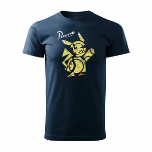 Koszulka picasso prezent dla artysty malarza grafika pikachu męska granatowa REGULAR-L - Koszulki męskie - miniaturka - grafika 1