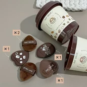 Gąbeczki do makijażu - TEMU 5 szt./ ART VALUE Mini Gąbki do Makijażu w Kształcie Kubka Kawy, Mini Gąbki na Palec, Odpowiednie do Podkładu, Korektora, Różu i Pudru - miniaturka - grafika 1