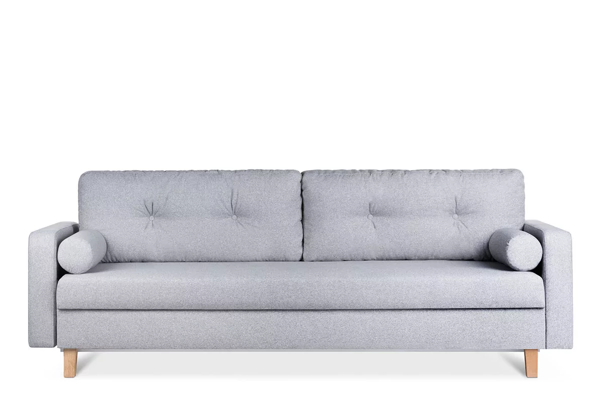 Sofa 3 ERISO jasny szary, 230x80x100, tkanina