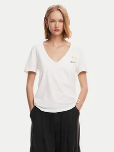 Desigual T-Shirt Vini 24WWTK41 Biały Regular Fit - Koszulki i topy damskie - miniaturka - grafika 1