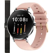 Smartwatch - SMARTWATCH DAMSKI ENTER AURA NOWOCZESNY WIELOFUNKCYJNY PASEK + BRANSOLETA - miniaturka - grafika 1