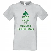Koszulki i topy damskie - KOSZULKA SZARA ŚWIĄTECZNA KEEP CALM CHRISTMAS M - miniaturka - grafika 1