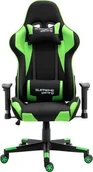 Fotele gamingowe - Fotel Zenga Fotel Gamingowy z Tkaniny PlayMaker czarno-zielony z pełną regulacją - miniaturka - grafika 1
