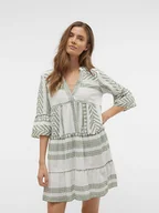 Sukienki - Vero Moda Sukienka w kolorze białyo-zielonym - miniaturka - grafika 1