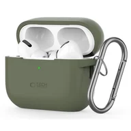 Akcesoria do słuchawek - Etui na słuchawki TECH-PROTECT Silicon Hook do Apple Airpods Pro 1/2 Zielony - miniaturka - grafika 1