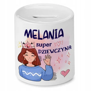 Skarbonka 330 ml Dla Melanii Córki Dziecka z Nadrukiem ze Zdjęciem - Skarbonki - miniaturka - grafika 1