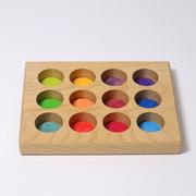 Tablice dla dzieci - Grimms Tęczowa Tablica Do Sortowania 0+ - Grimm's Zabawka drewniana - Montessori 10576_G - miniaturka - grafika 1