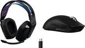 Myszki - Logitech G535 LIGHTSPEED Czarne 981-000972 + G PRO X SuperLight 2 910-006630 - miniaturka - grafika 1