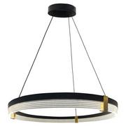 Lampy sufitowe - Lampa wisząca Plum 1 LED CCT duża czarna LP-0407/1P L BK Triangle - miniaturka - grafika 1