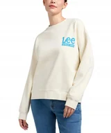 Bluzy damskie - Bluza Lee LOGO SWS 112351132 Ecru M - miniaturka - grafika 1