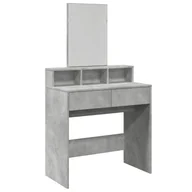 Toaletki - vidaXL Toaletka z lustrem betonowa szara 80x41x144,5 cm - miniaturka - grafika 1