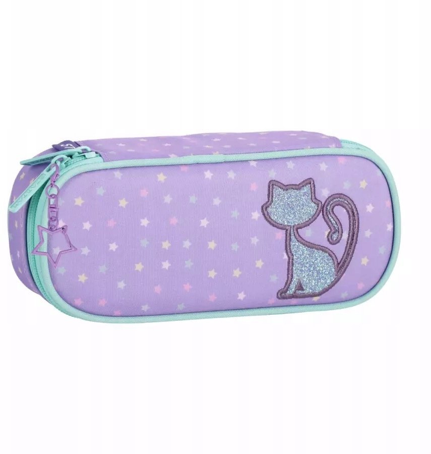 Piórnik Starpak Piórnik Sasza Owal 1ZAM Glitter Cat STK PB 12/48