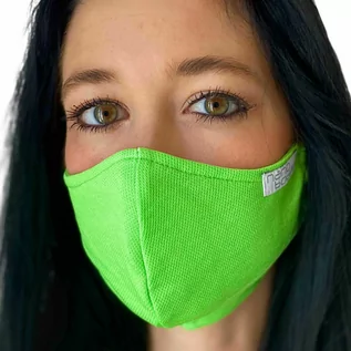 Czapki i chusty sportowe damskie - NANO maska (dwuwarstwowa z kieszenią filtracyjną) .L .zielony - grafika 1