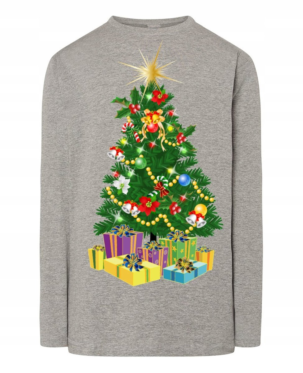 Longsleeve męski Świąteczna Choinka Boże Narodzenie r.L