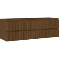 Szafki łazienkowe - Mexen Rivel szafka łazienkowa podumywalkowa 140 cm, 2 szuflady, ryflowana , orzech - 91A20-14047-2-BFF86 - miniaturka - grafika 1